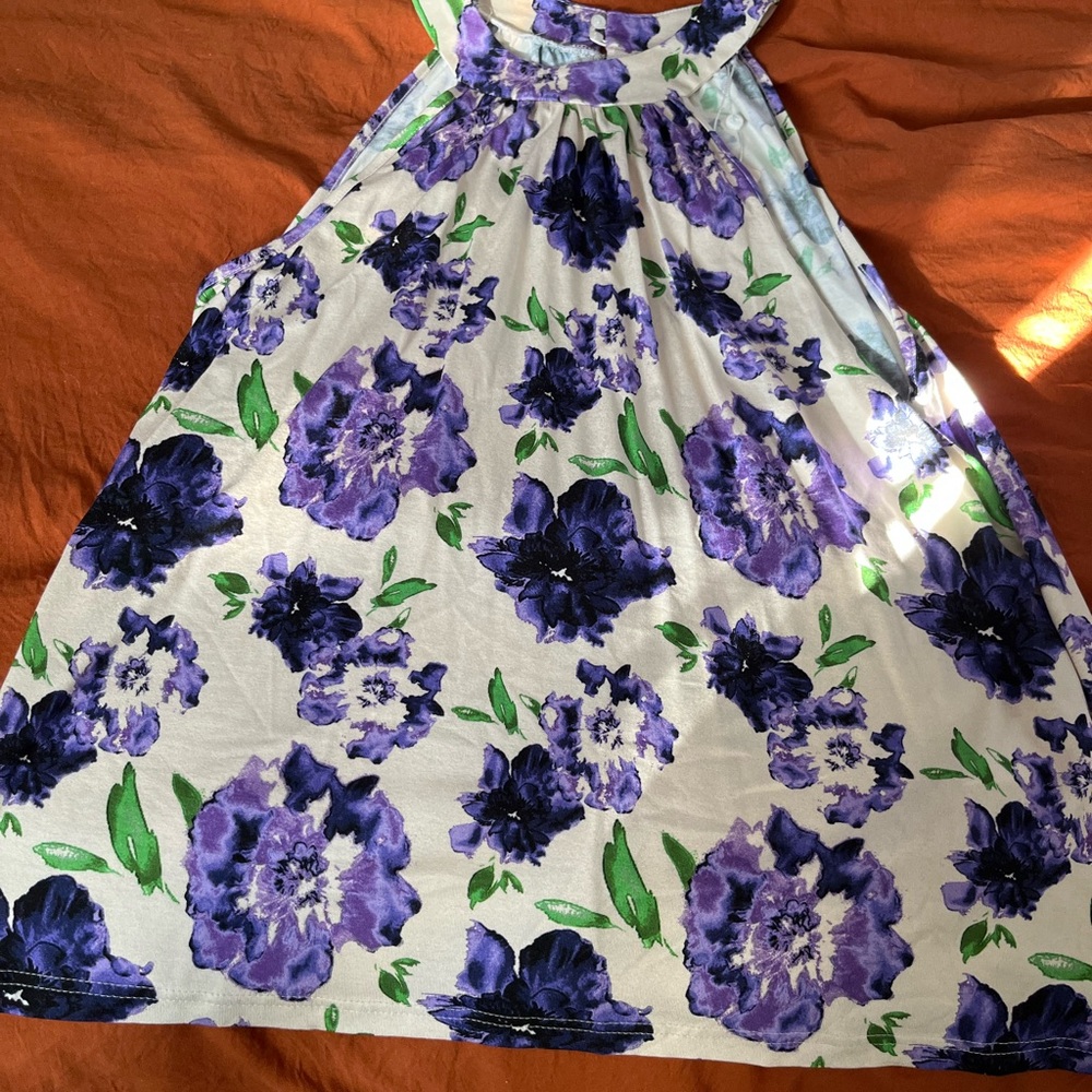 Floral Purple and Green top